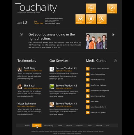 Touchality Site Design