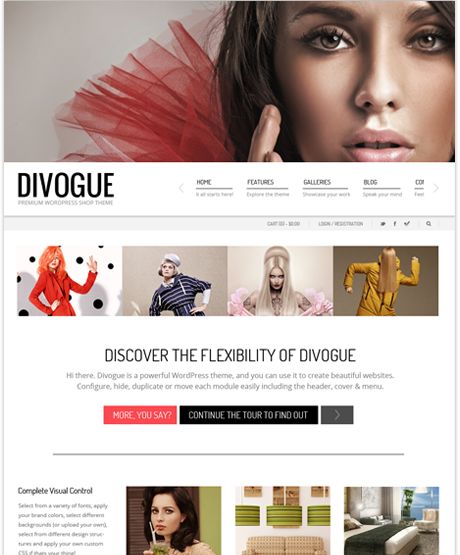Divogue Homepage Design